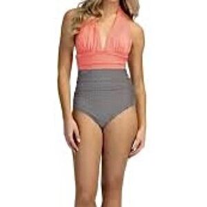 Crane One Piece Swimsuit Mango Black and White Size Large